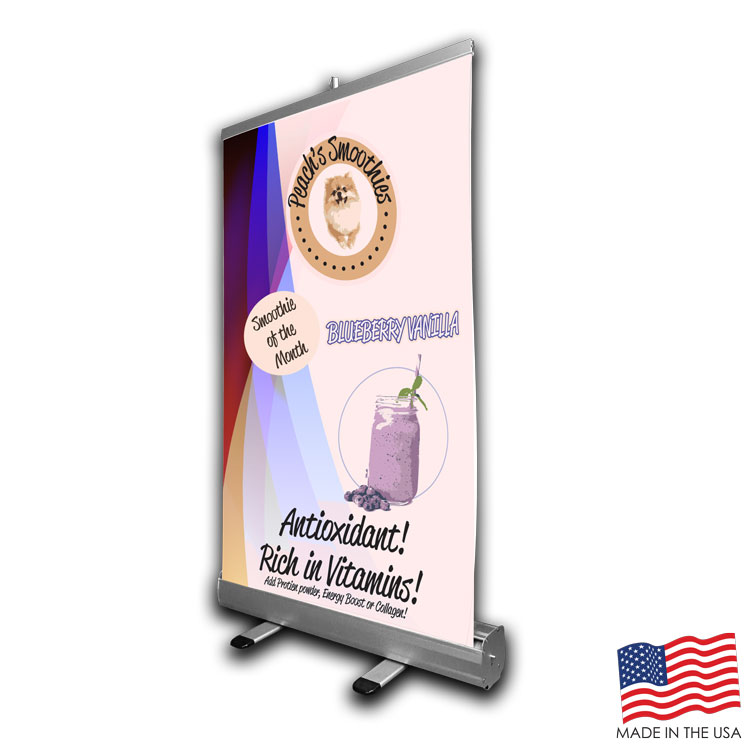 24 in. x 40 in. Pop-up / Roll-Up Retractable Banner & Stand (Full Color) 4