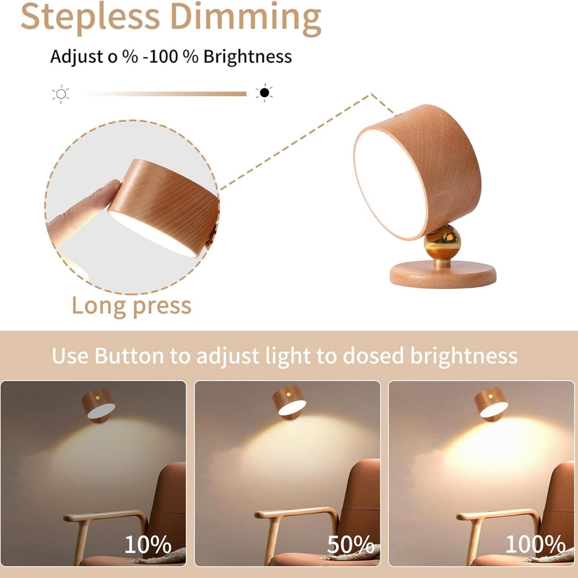 Wooden Led Wall Sconce 2