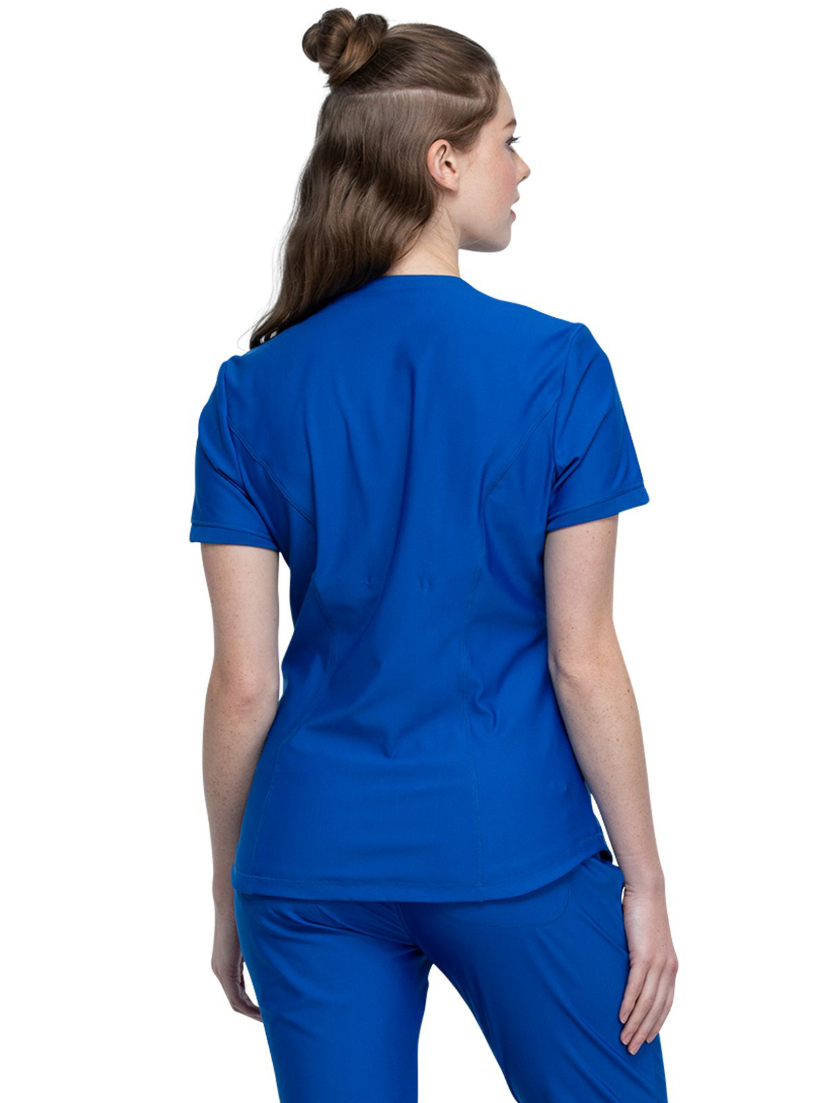 Cherokee - Form - Women's 2-Pocket Curved Hemline V-Neck Top 12