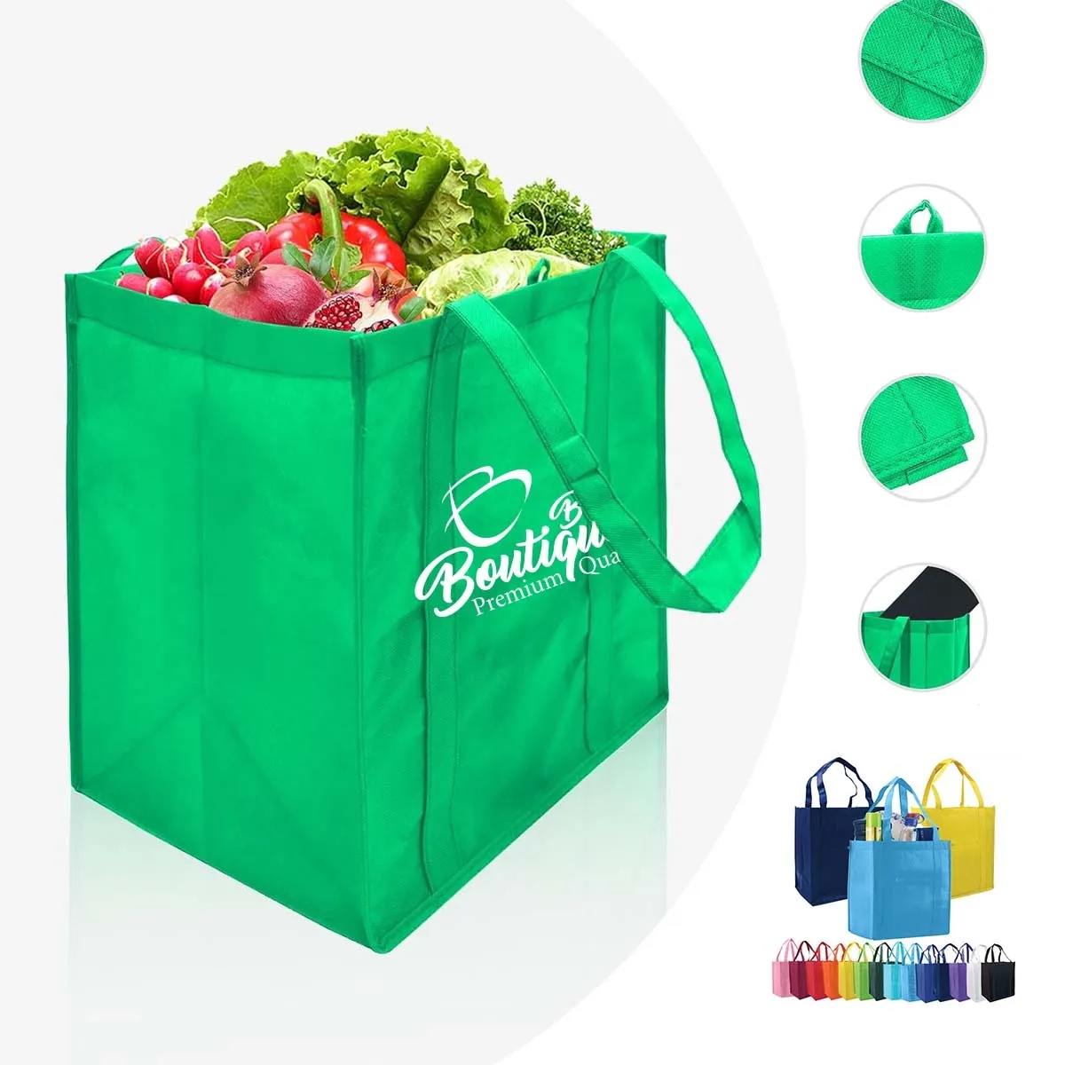 Custom Durable Large Capacity Reusable NonWoven Shopping Bag 1
