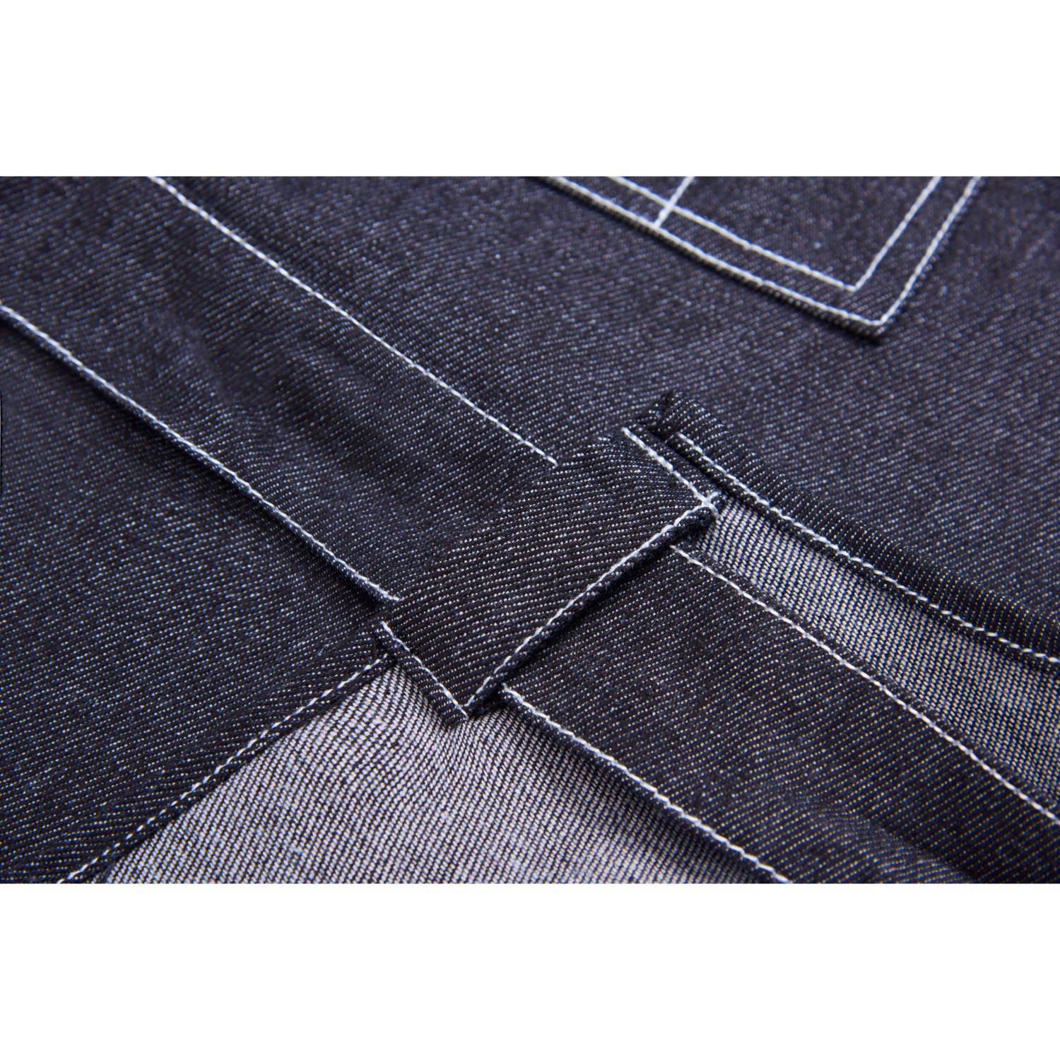 Cotton Denim Kitchen Aprons w/ Cross Strap & 3 pockets 5