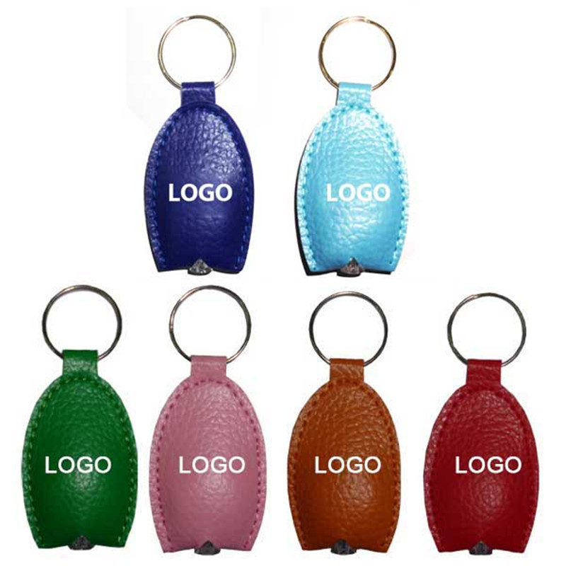 PU Leather LED light Keychain 1