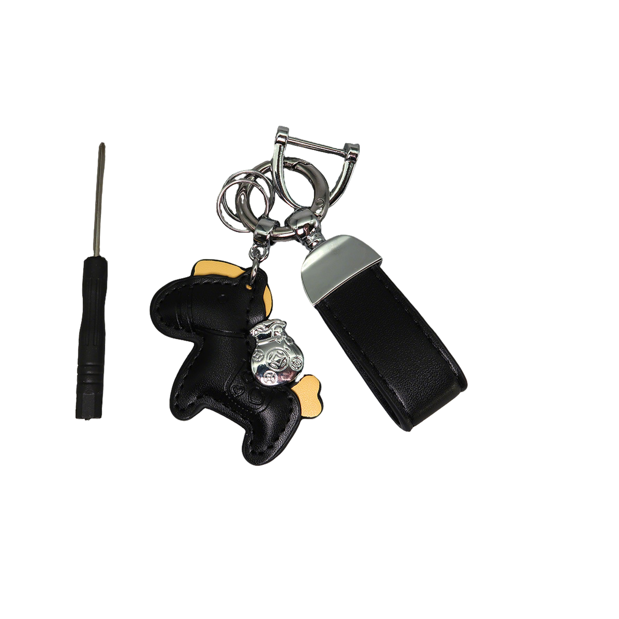 Polyurethane Pony Figure Key Ring With Strap 6.7" Length 13