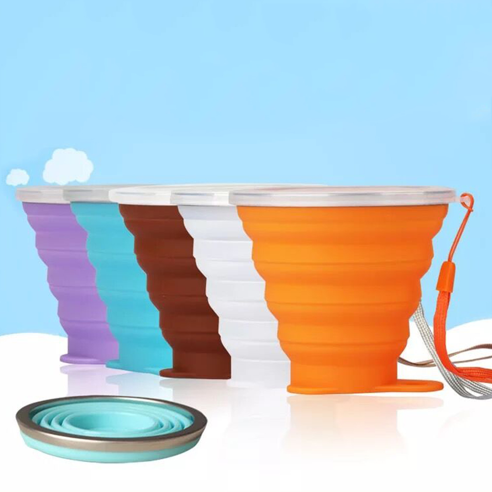 9.15 Oz Ultra-thin Silicone Folding Traveling Cup 3