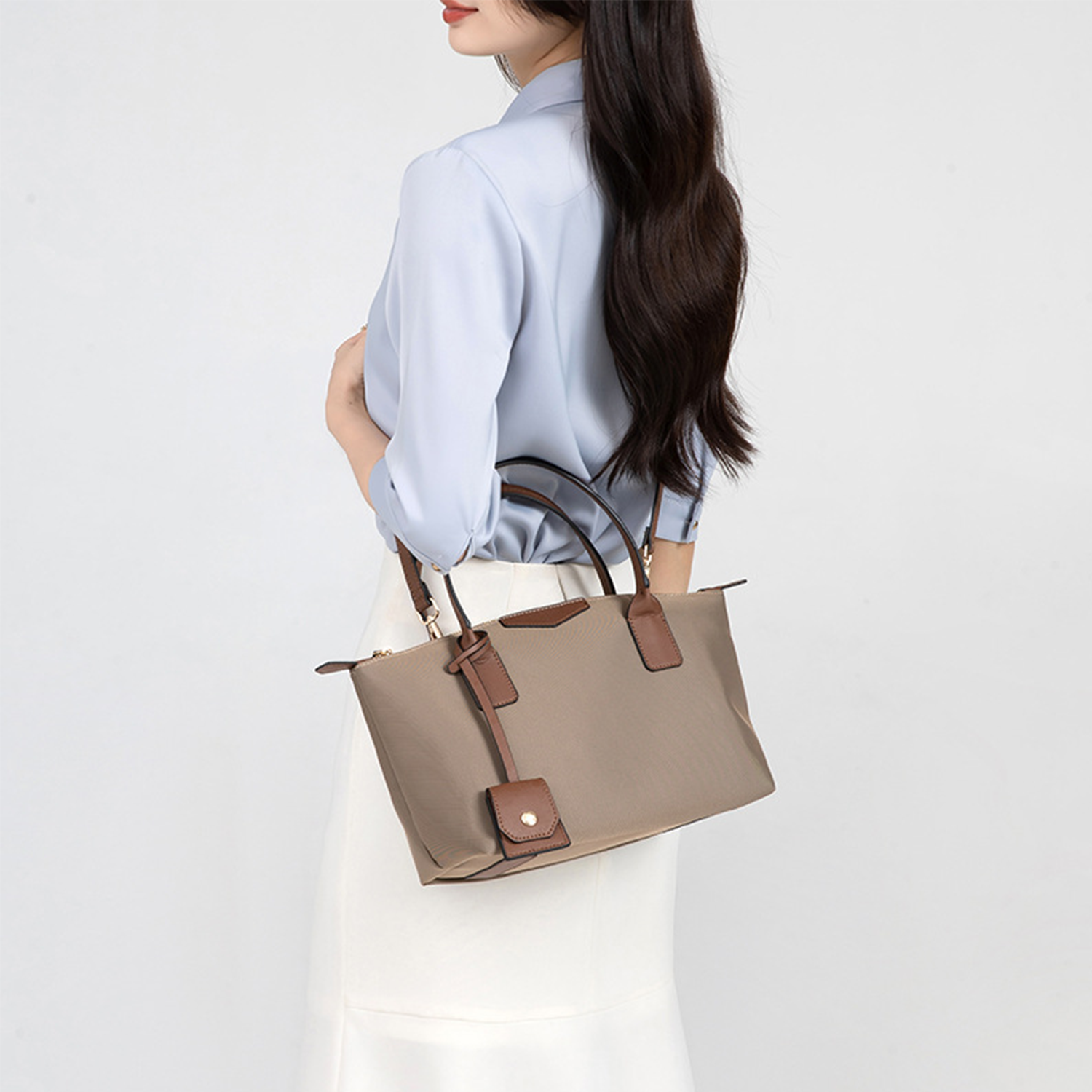 Lightweight Nylon Tote Crossbody Bag 4