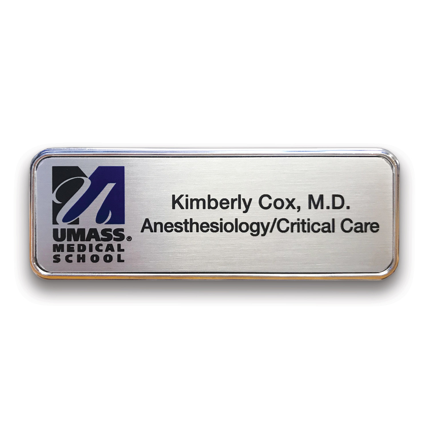 Framed Metal Name Badges 1" x 3" 10