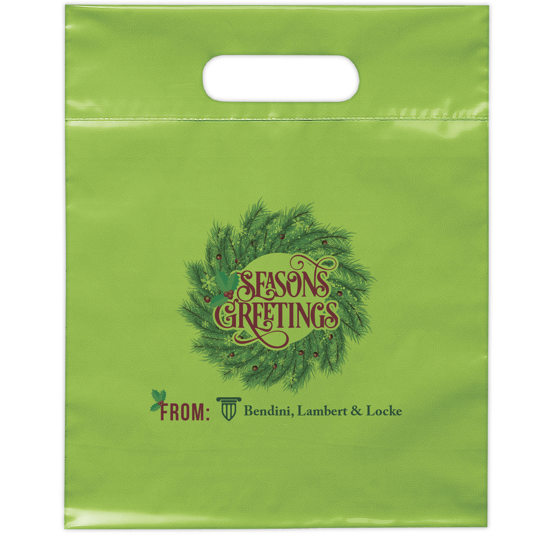 Die Cut Handle Bag - 9 1/2W x 12H - Dynamic Color 6
