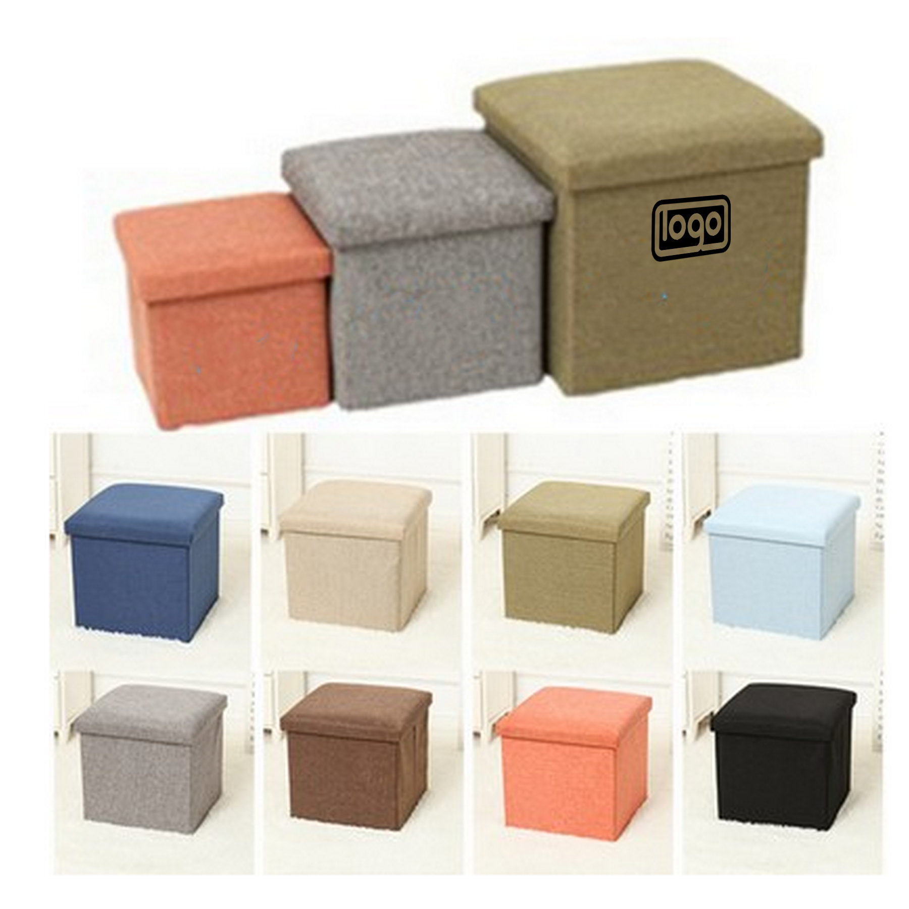Multi-Functional Foldable Polyester Storage Stool 3