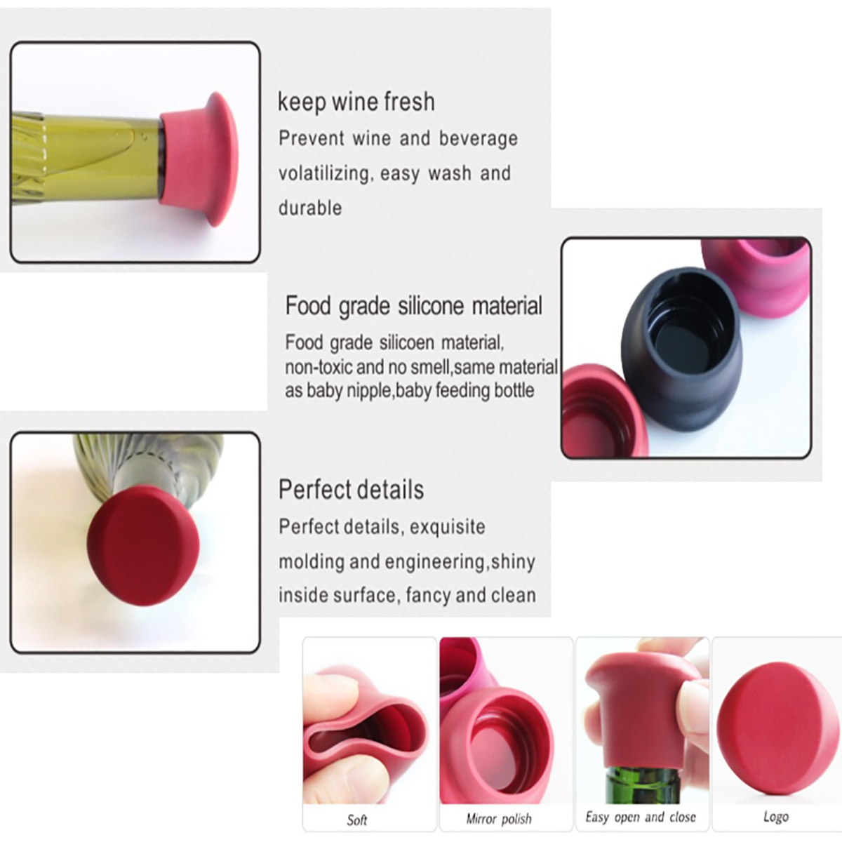 Silicone Wine Stoppers 3