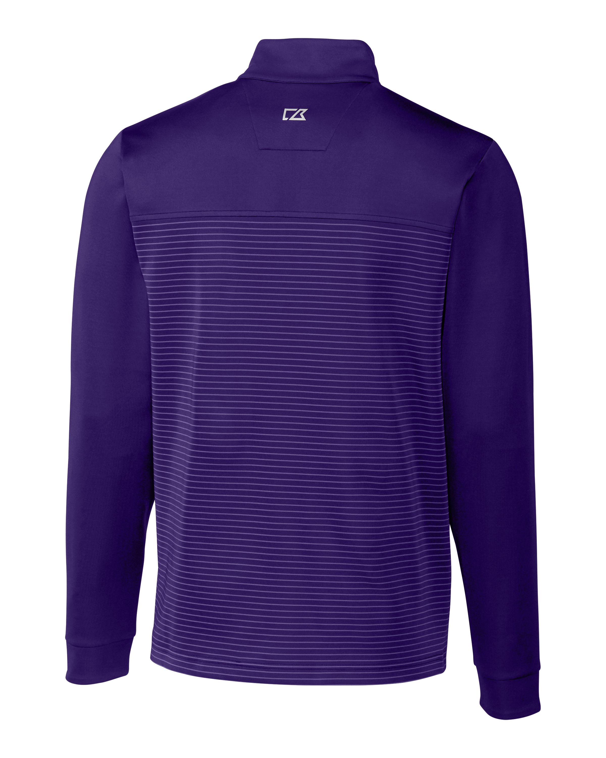 Cutter & Buck Traverse Recycled Smooth Stretch Mens Stripe Quarter Zip Pullover 21