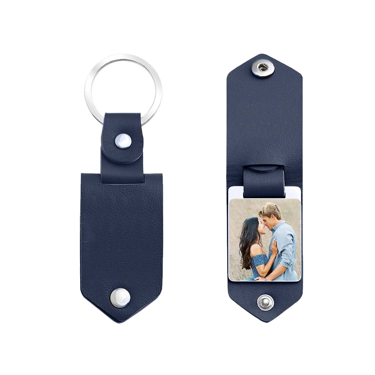 Customizable Compact Aluminium PU Leather Keychain 7