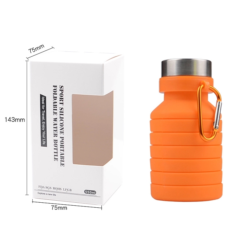 Collapsible Water Bottle,Reuseable BPA Free Silicone Jug 13