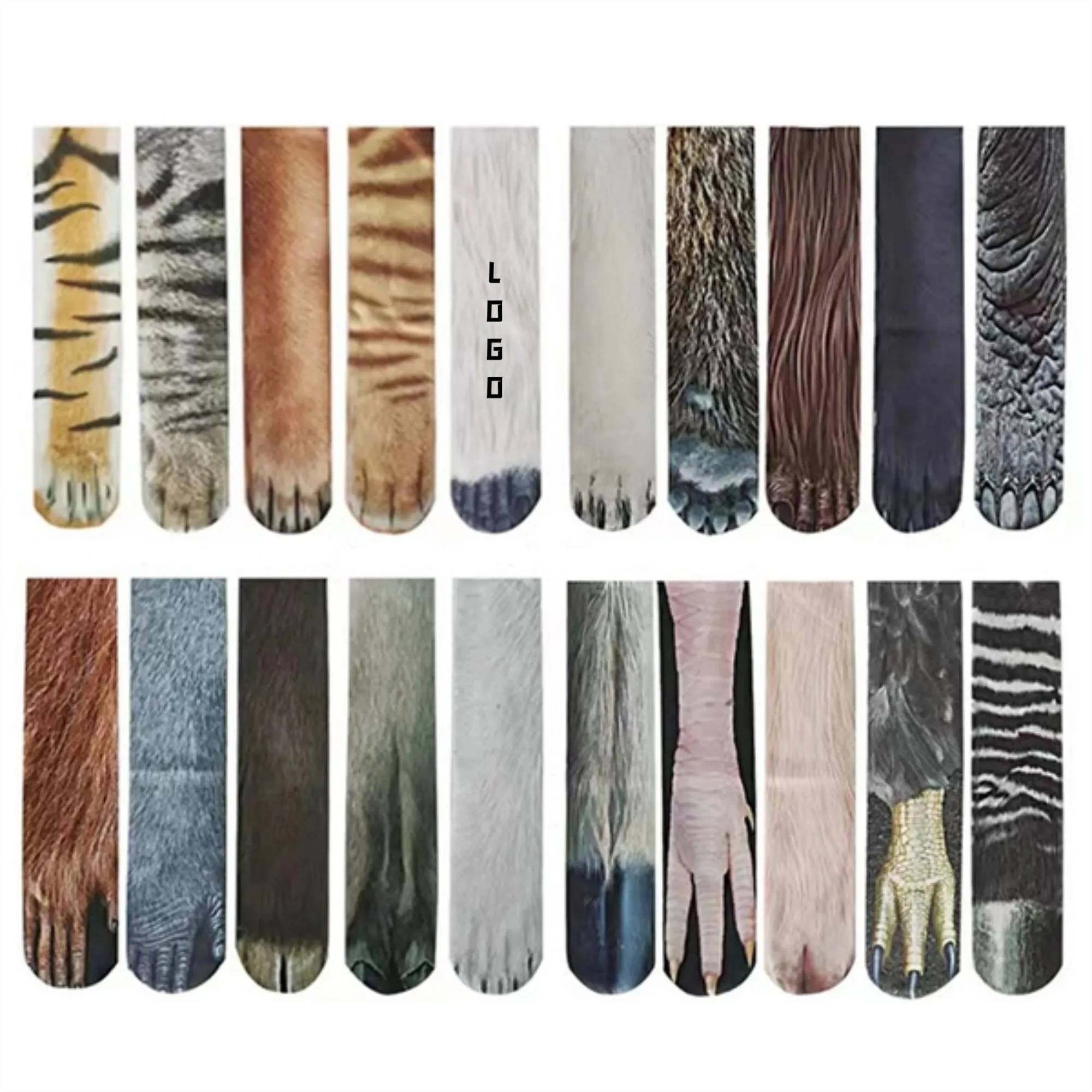 3D Printed Cosplay Animals Paws Patterns Unisex Socks 1