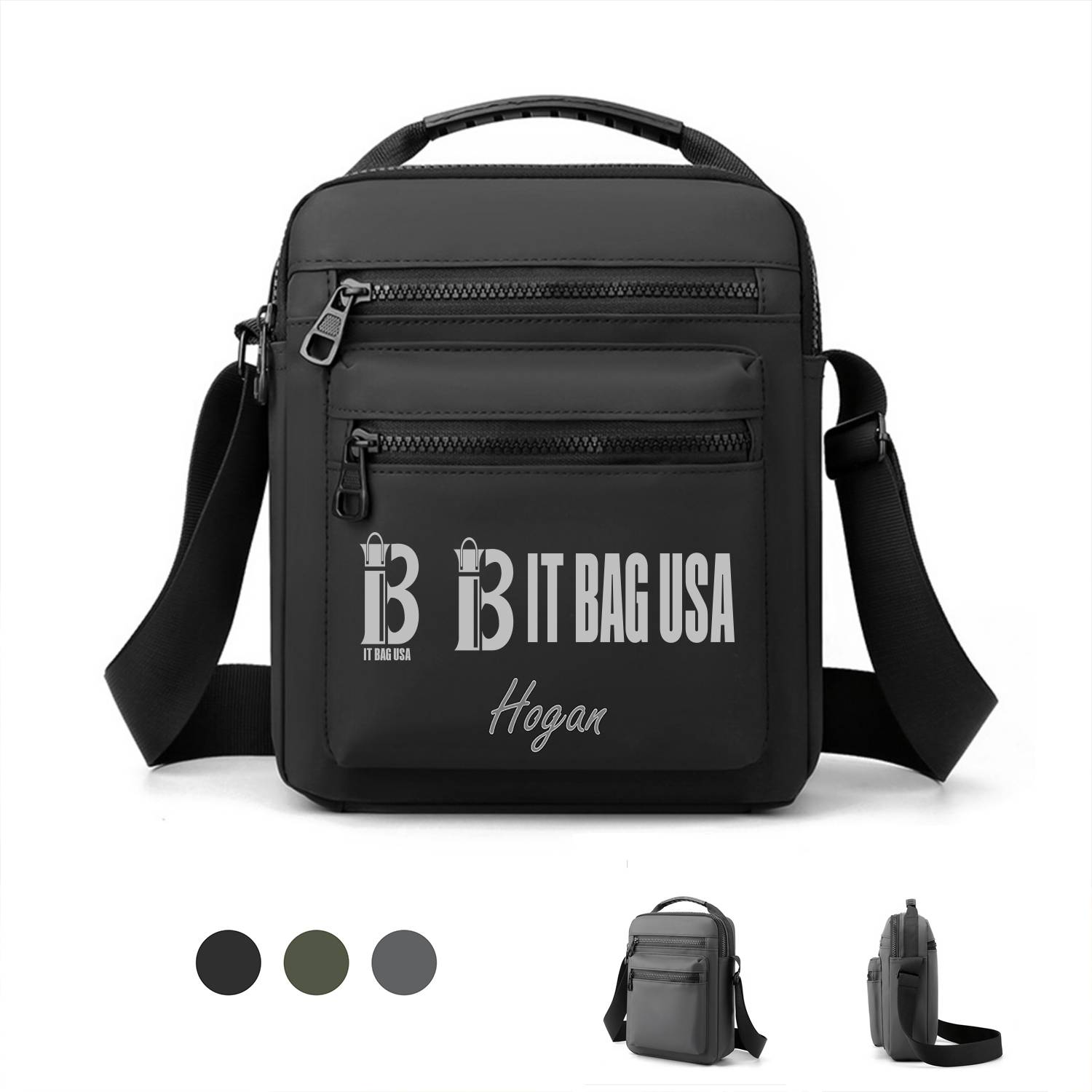 Men'S Waterproof Oxford Cloth Cross-Body Bag 10