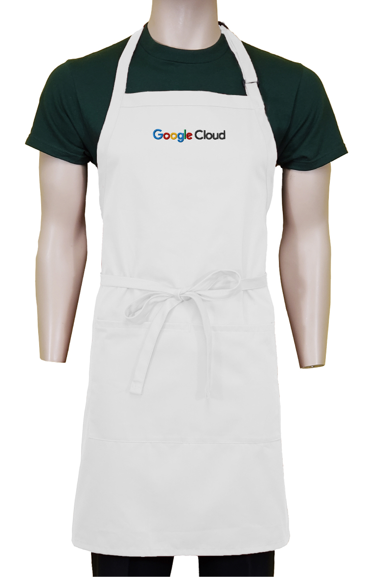 24 in. x 33 in. Spun-Polyester Adjustable Bib Apron With Pockets (Embroidery Logo/Text) 18