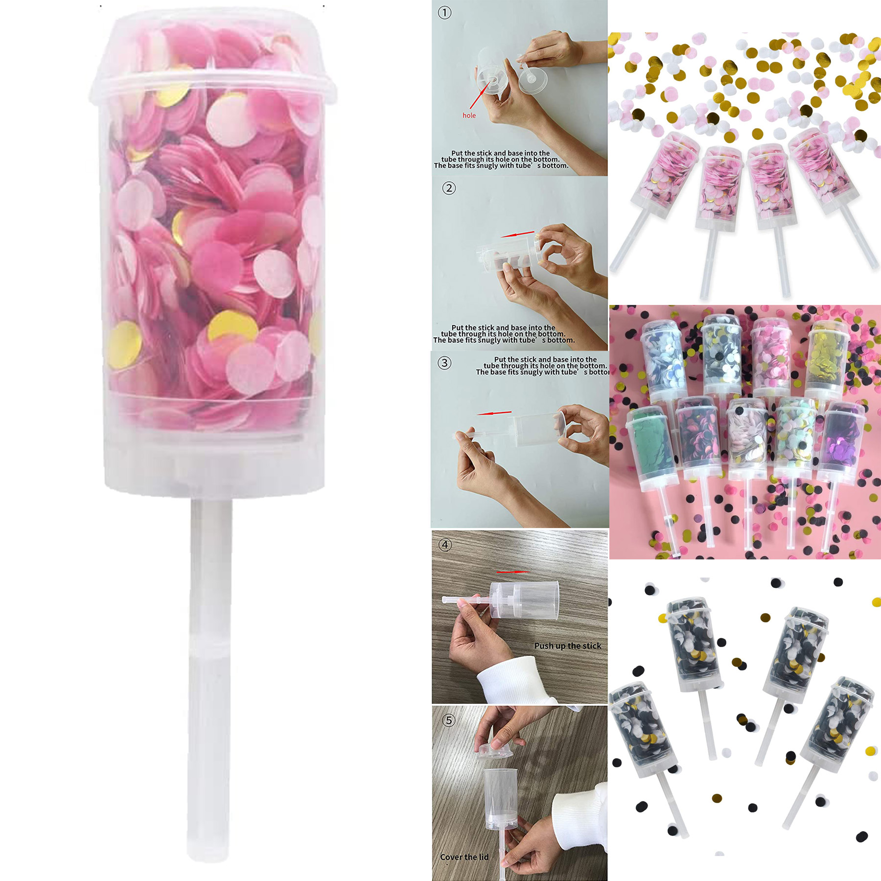 Push Pop Confetti Poppers