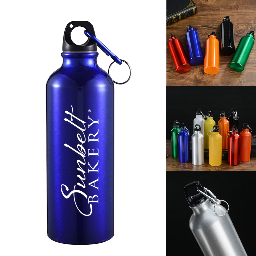 17oz. Aluminum Sports Water Bottle w/ Carabiner 1
