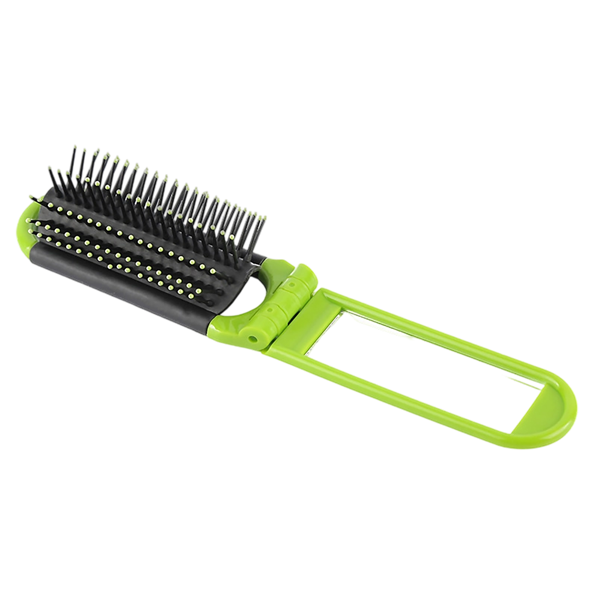 Folding Travel Hair Brush With Built In Mirror 4.3" x 1.5" x 1.2" 6