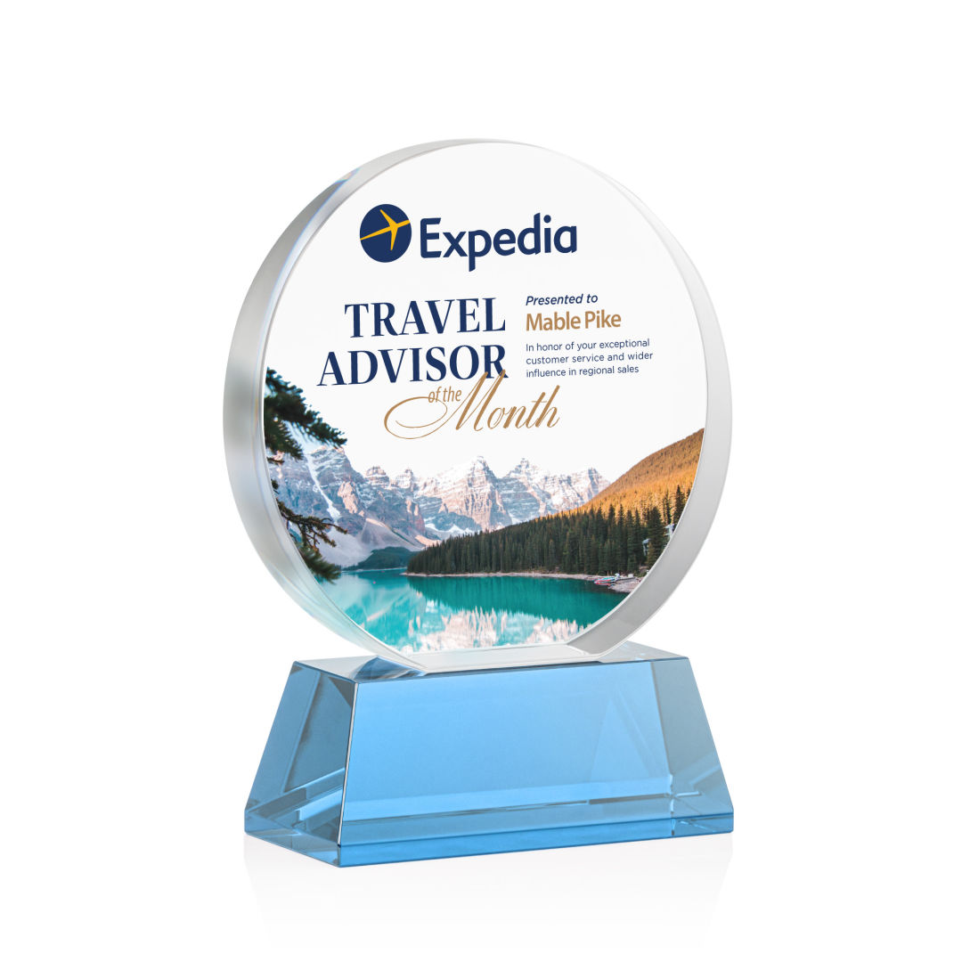 Glenwood Vividprint™ Award on Base - Sky Blue 17