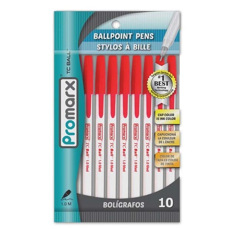 Ballpoint Pens - Red 10 Pack 2