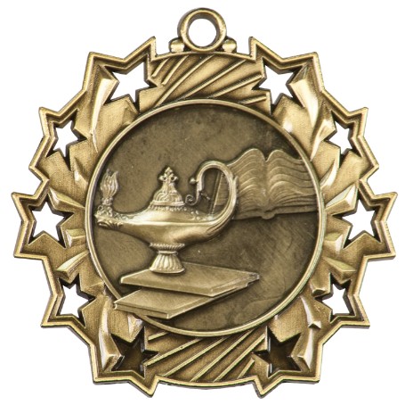 Graduate Ten Star Medal, 2-1/4" 1