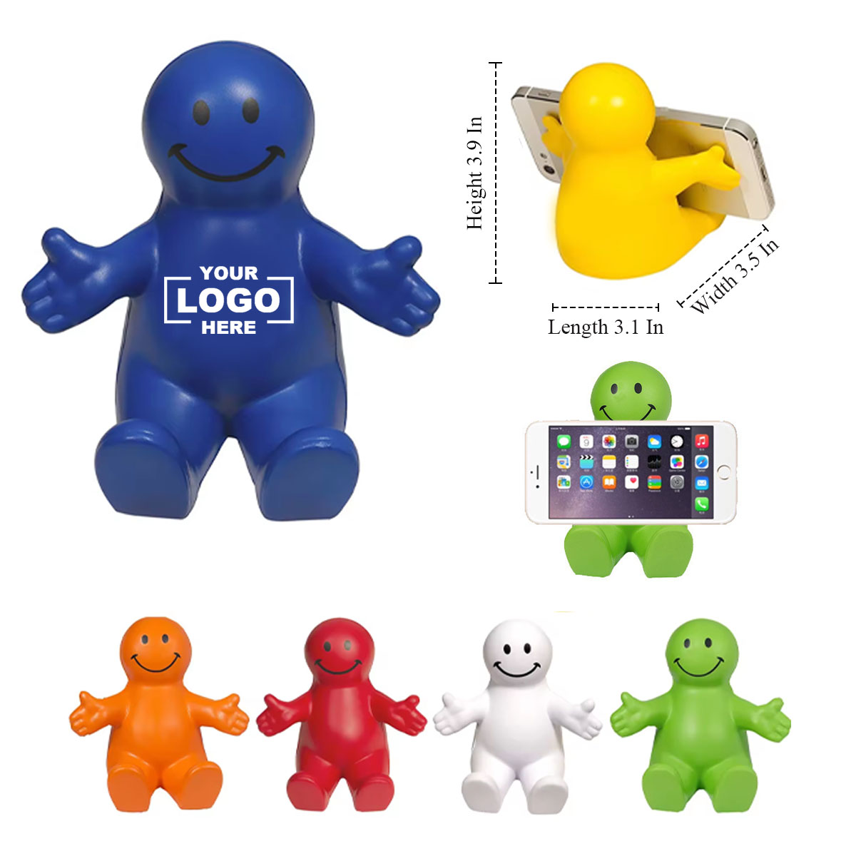 Fun Smile Face Squeezable Phone Holders 1