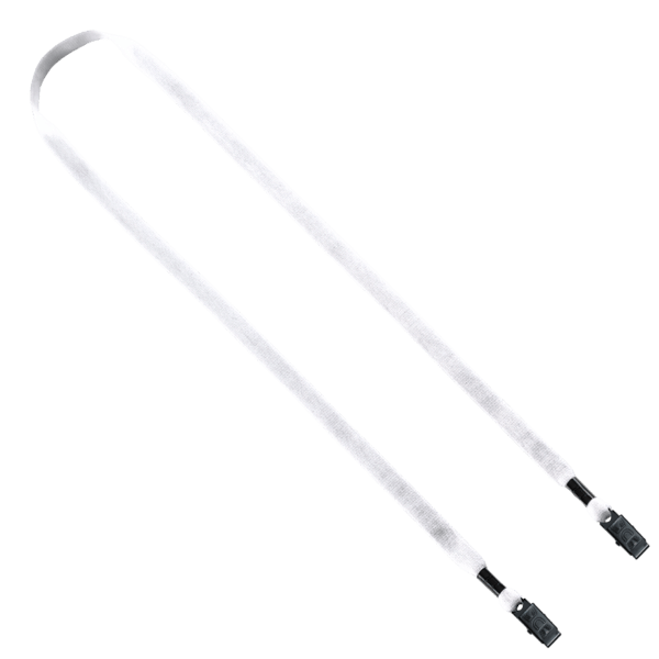 1/2" Cotton Double Bulldog Clip Lanyard 11