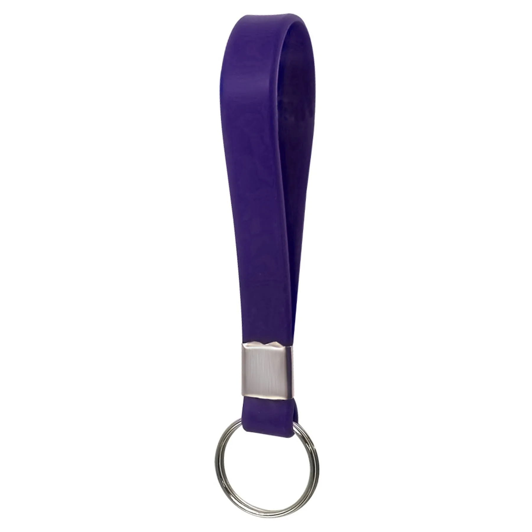 Screen Printed Silicone Wristband Keychain 4