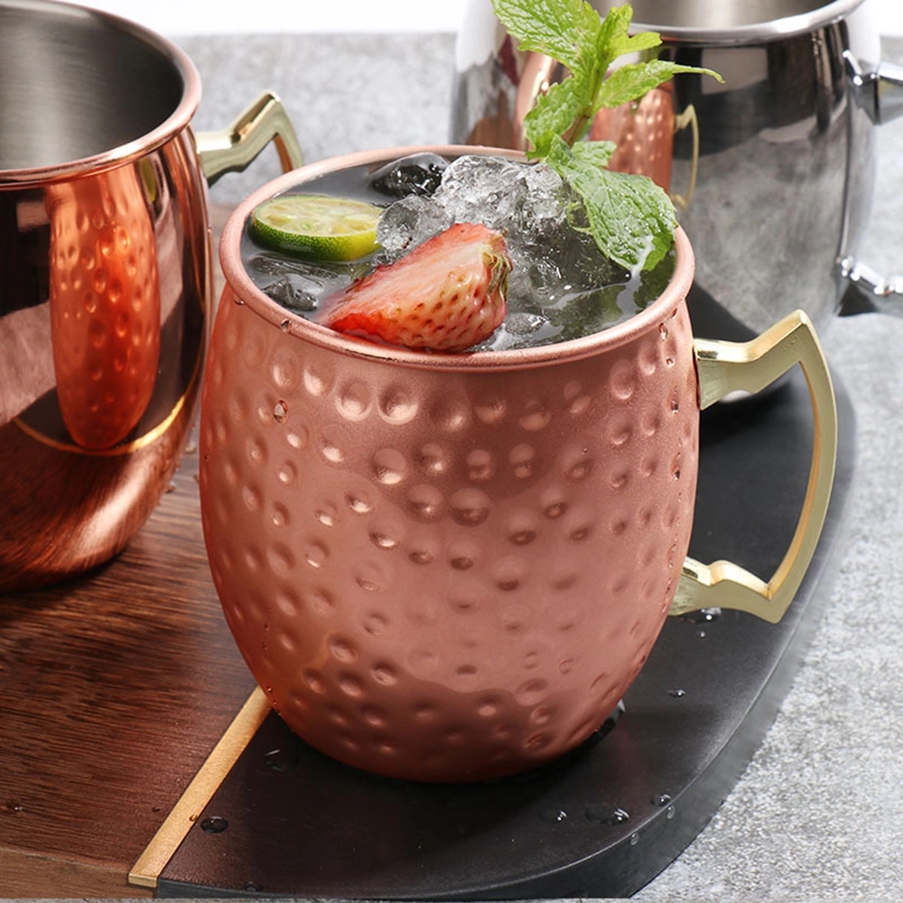 18 Oz. Copper Coated Stainless Steel Moscow Mule Mugs 2