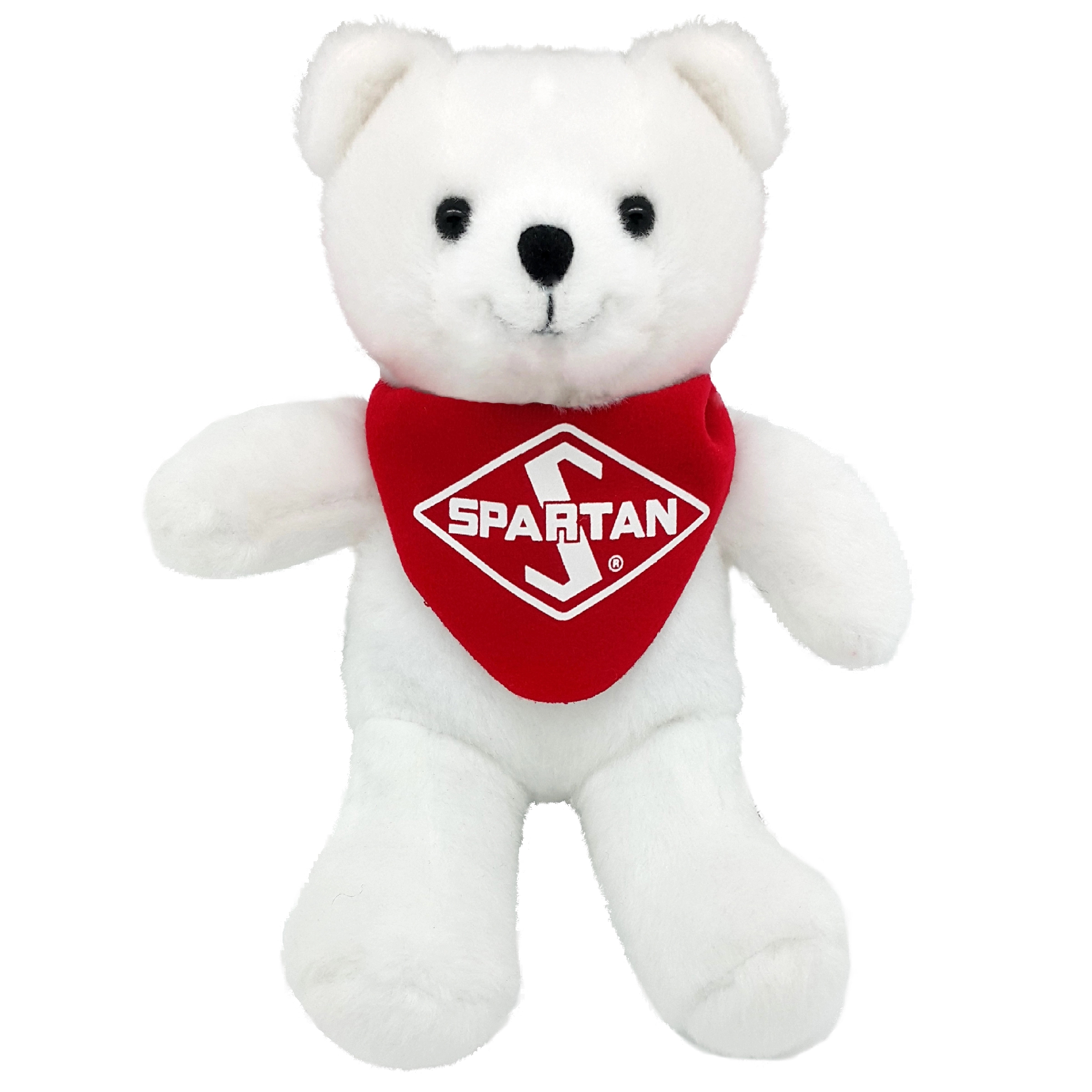7" White Beanie Bear