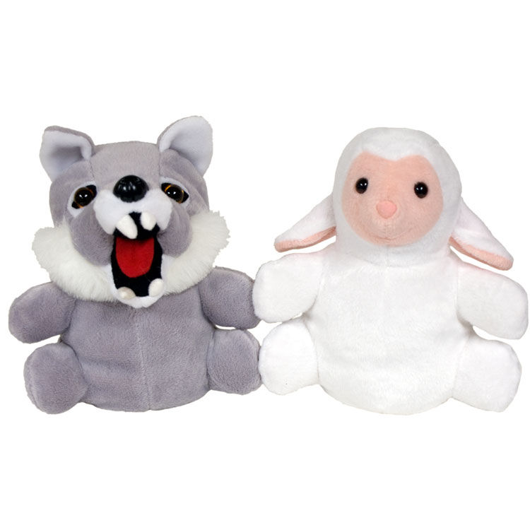 7" Wolf/Sheep Reversible Puppet 2