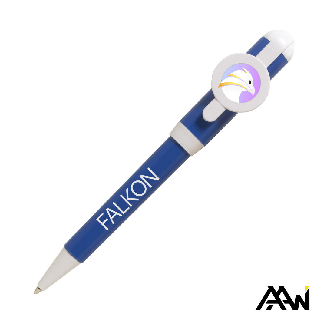 Jumbo VividPrint™ Billboard Twist Pen - White Accent 9