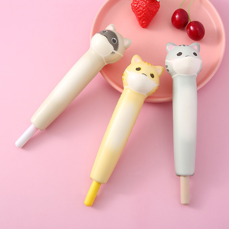 2 in 1 Squishy Cat Ball Pen and Squeeze Toy 7