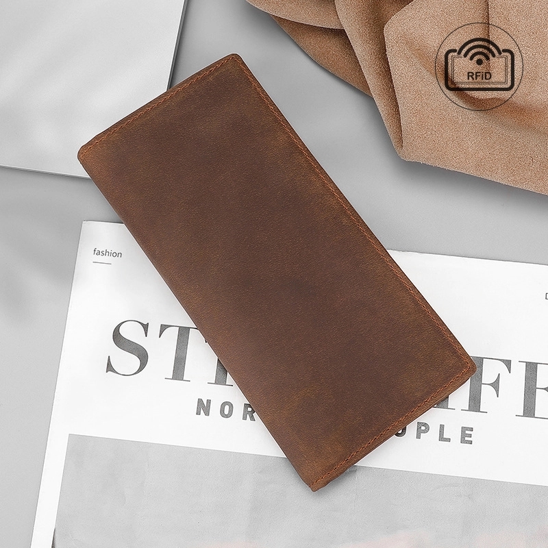 Custom RFID Anti-Theft Function Genuine Leather Wallet 2