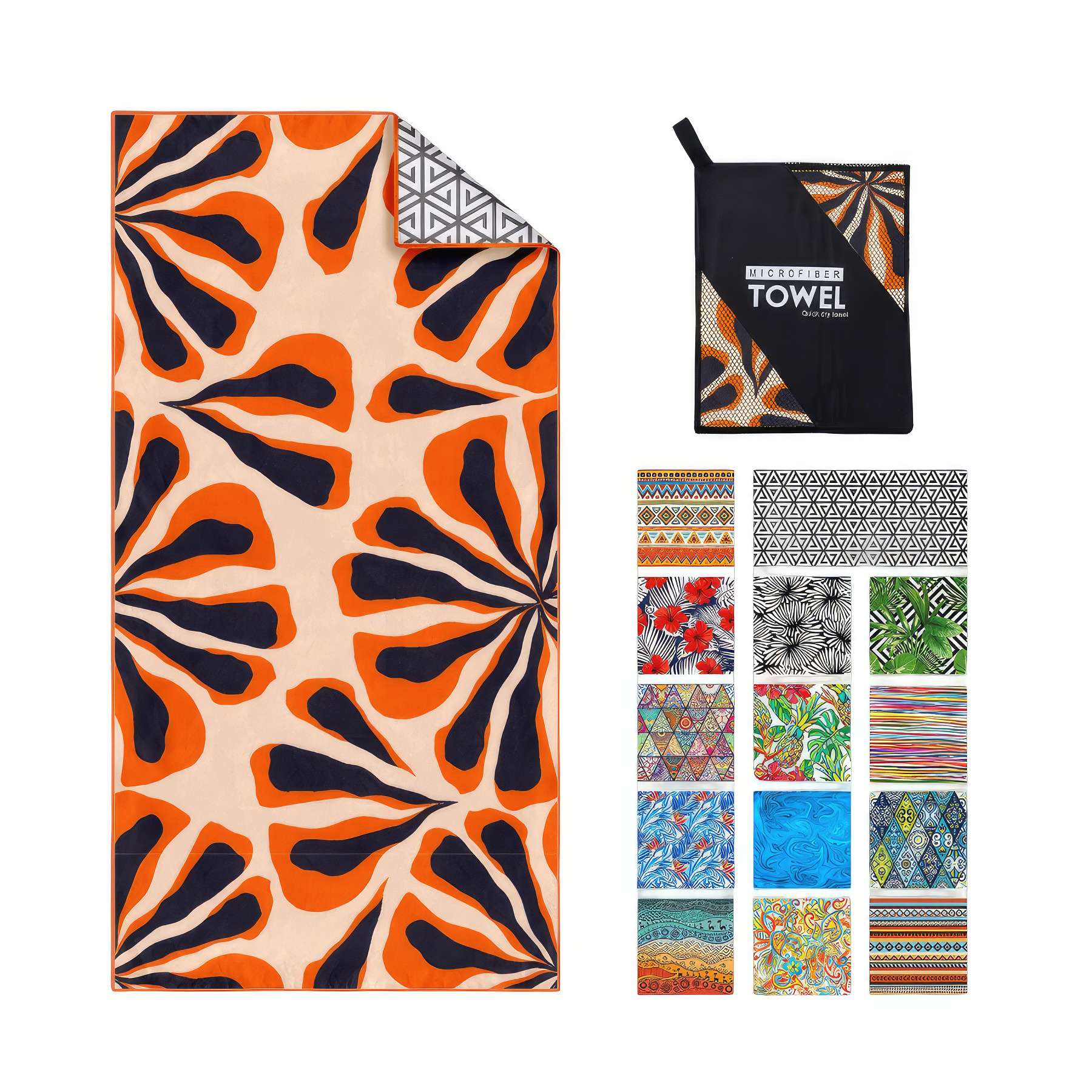 Quick Dry Microfiber Beach Blanket Lightweight Towel 2