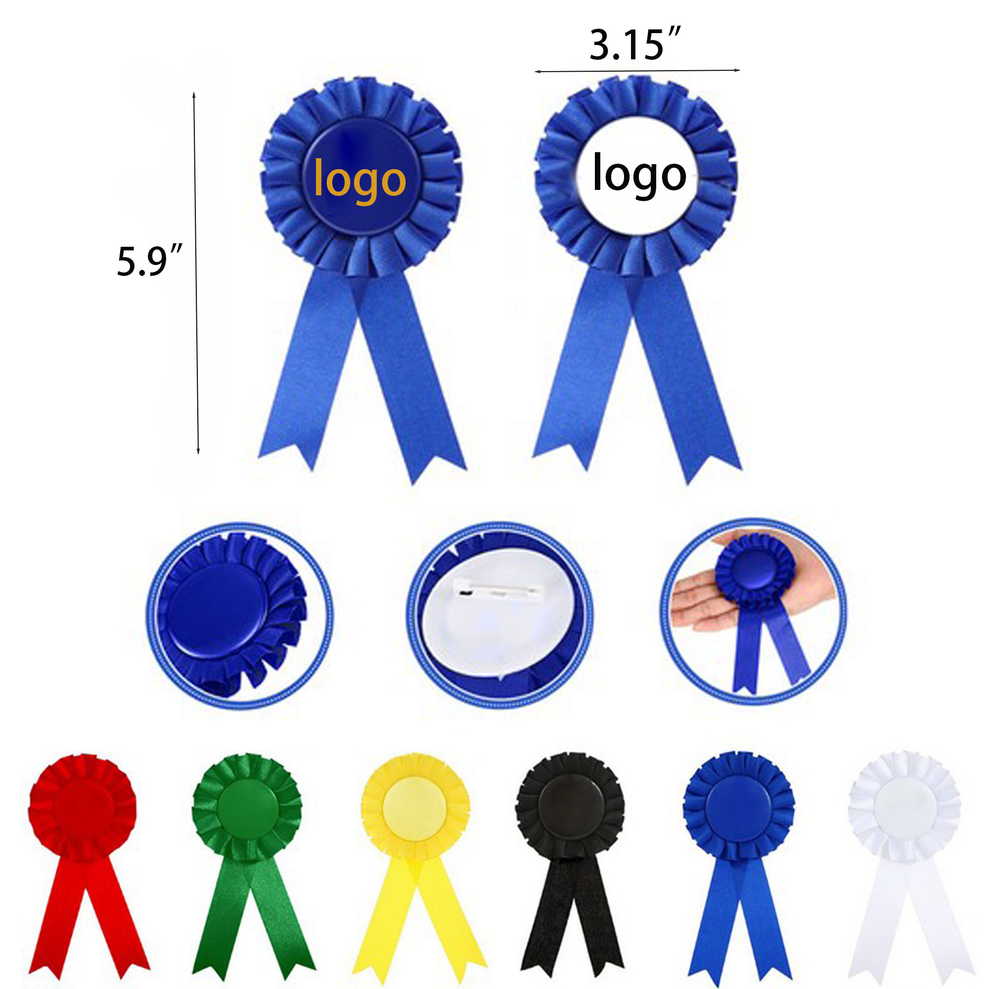 Custom Printed Award Ribbon Badge 2