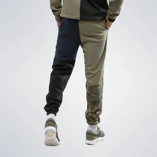 Men's Winter Joggers with Camo Splicing, Side Pockets 5