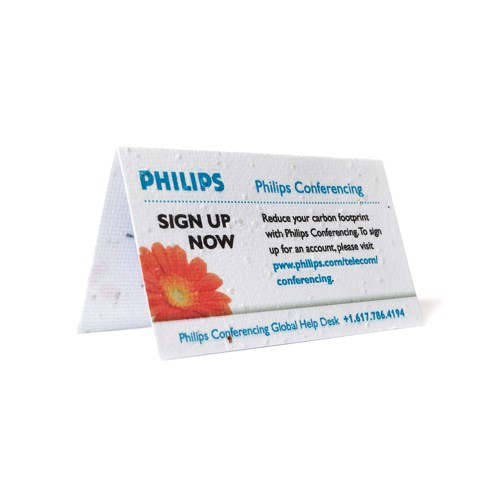 Seed Paper Folding Business Card / Table Tent