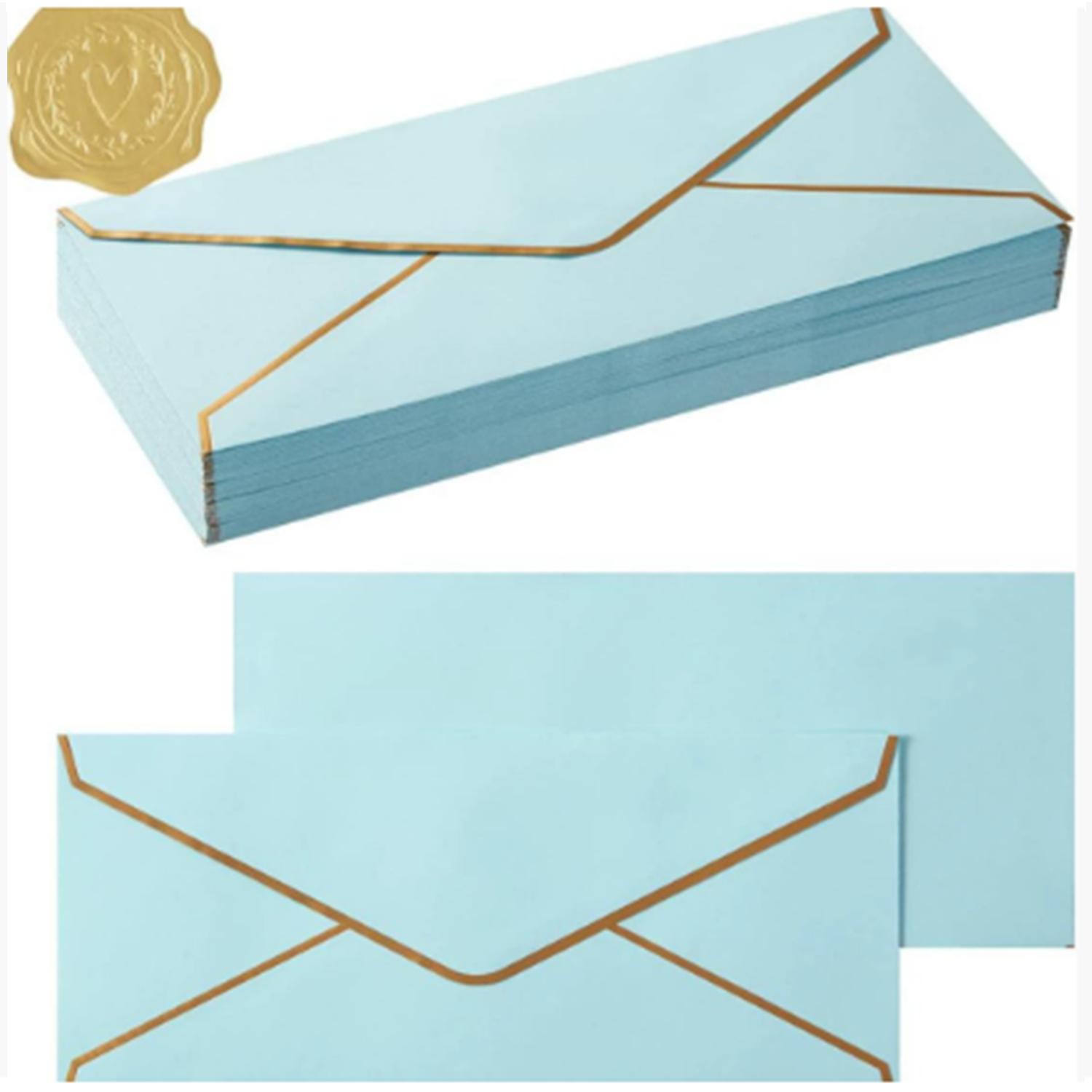 Elegant Gold-Foil Invitation Envelope 5