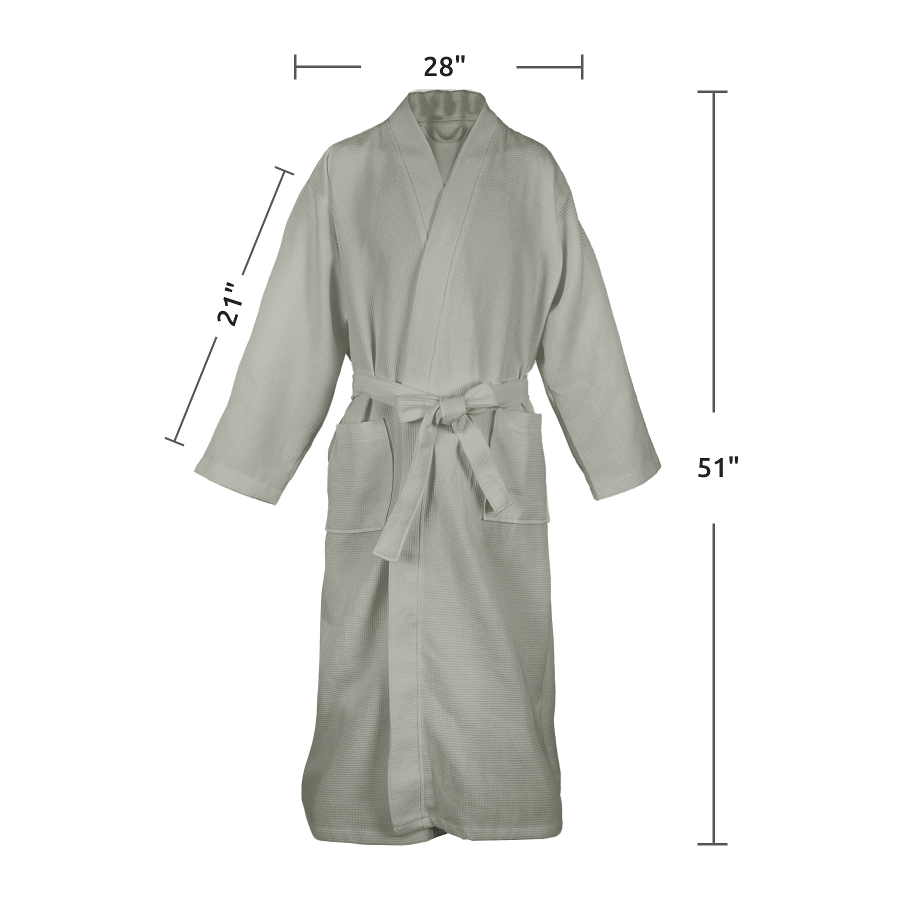 100% Cotton Waffle Kimono Robe 3