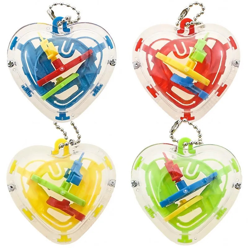 3D Puzzle Toy Maze Ball Keychain 3