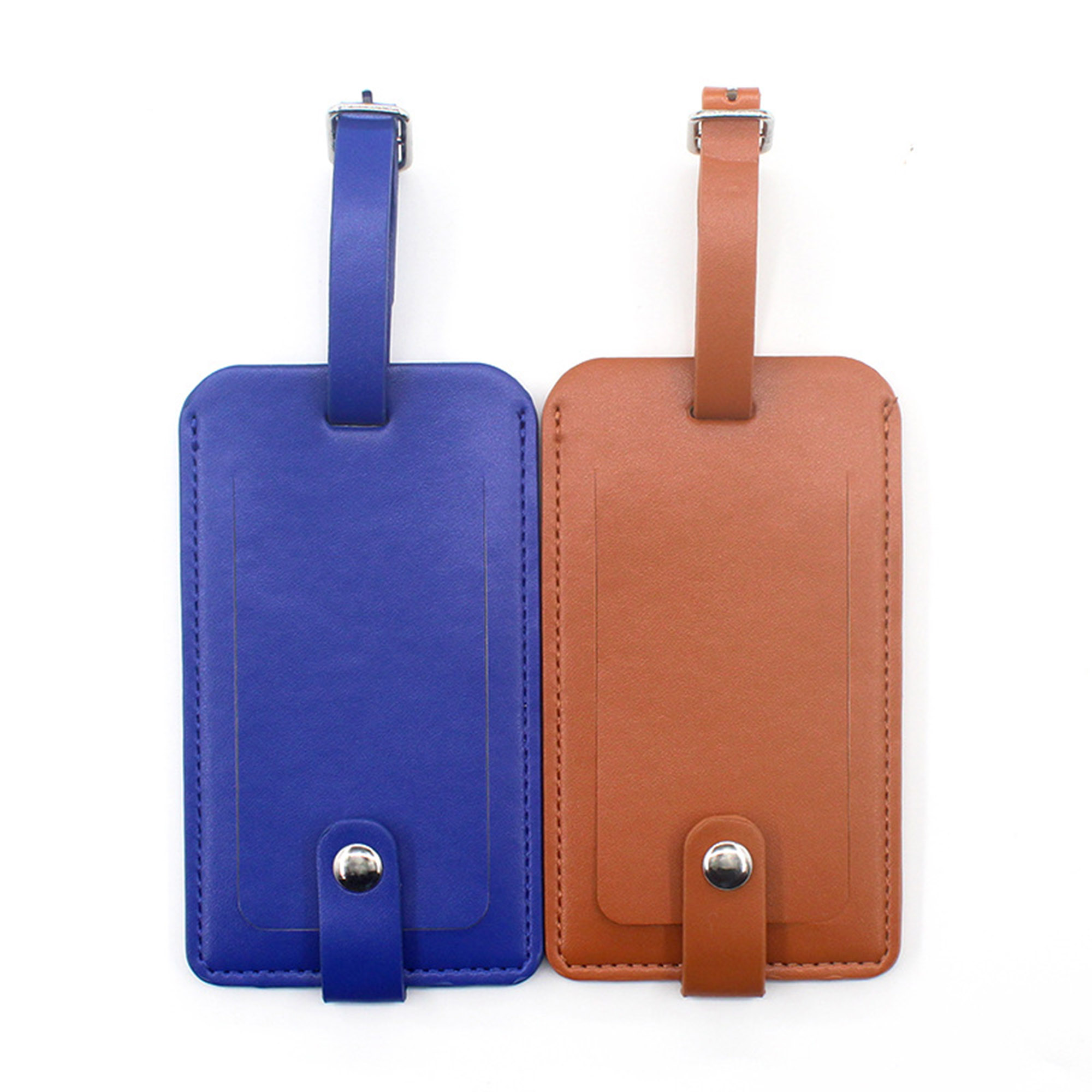 Premium Vegan Leather Luggage Tags Lable Holder with Snap 1