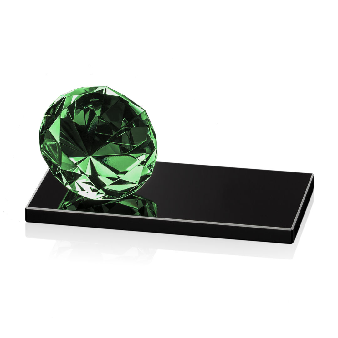Gemstone Award on Black - Emerald 12