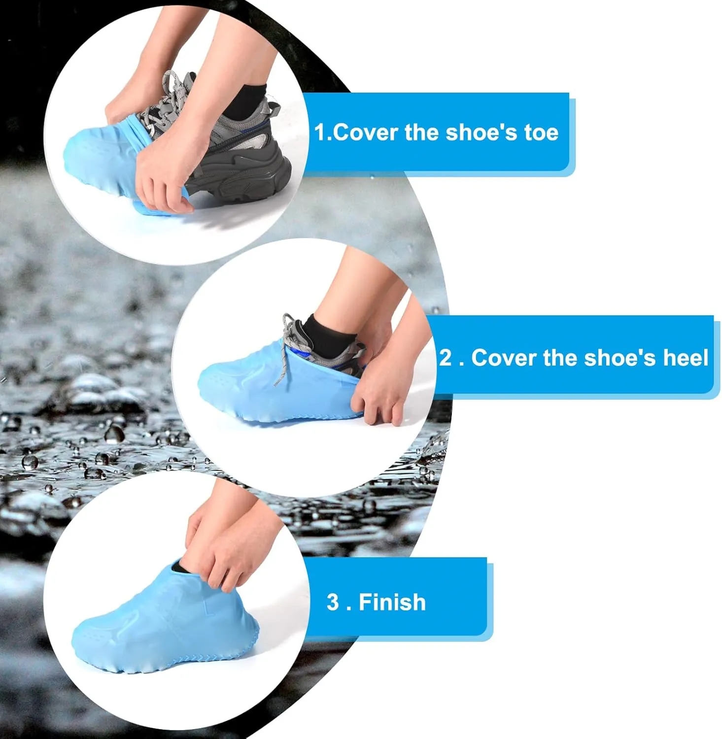 Abrasion-Resistant Silicone Shoe Cover 2