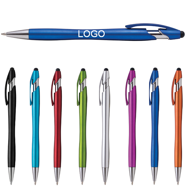 Plastic Stylus Ballpoint Pen W/ Clip 7