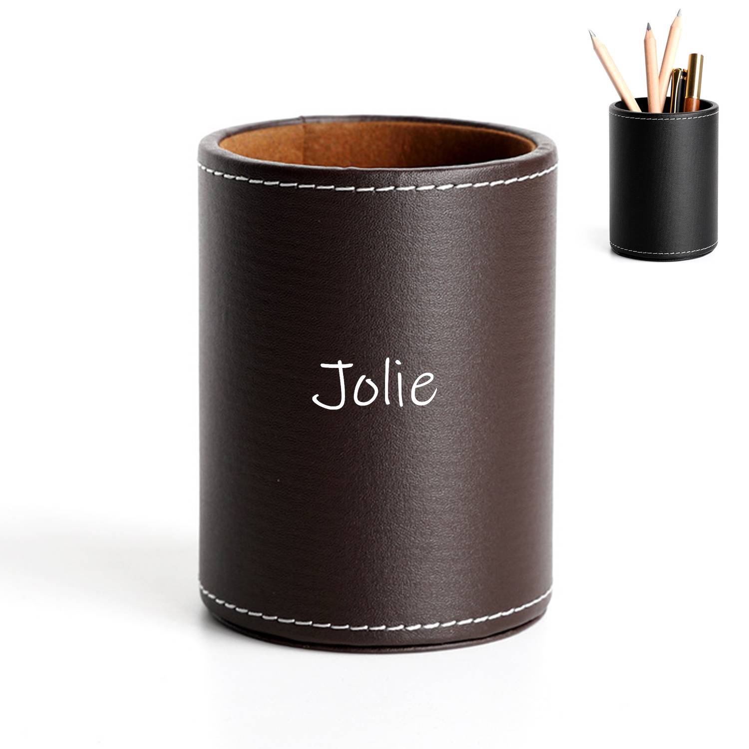 Leather Round Pen Holder 1