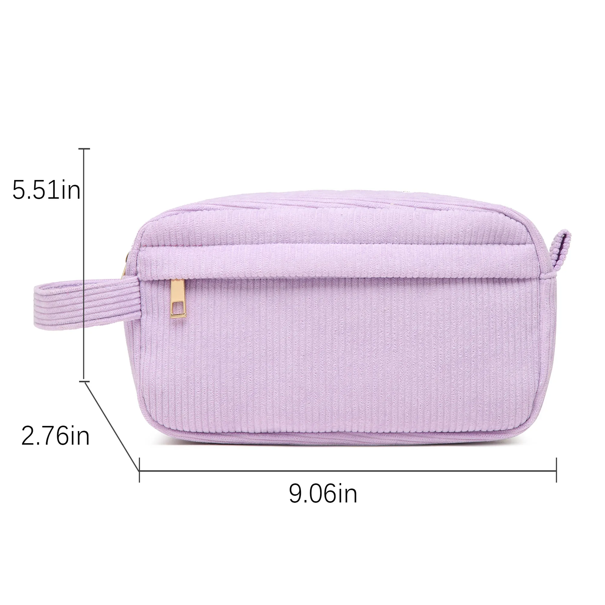 Corduroy Makeup Bag Pencil Case Wallet Storage Pouch 3