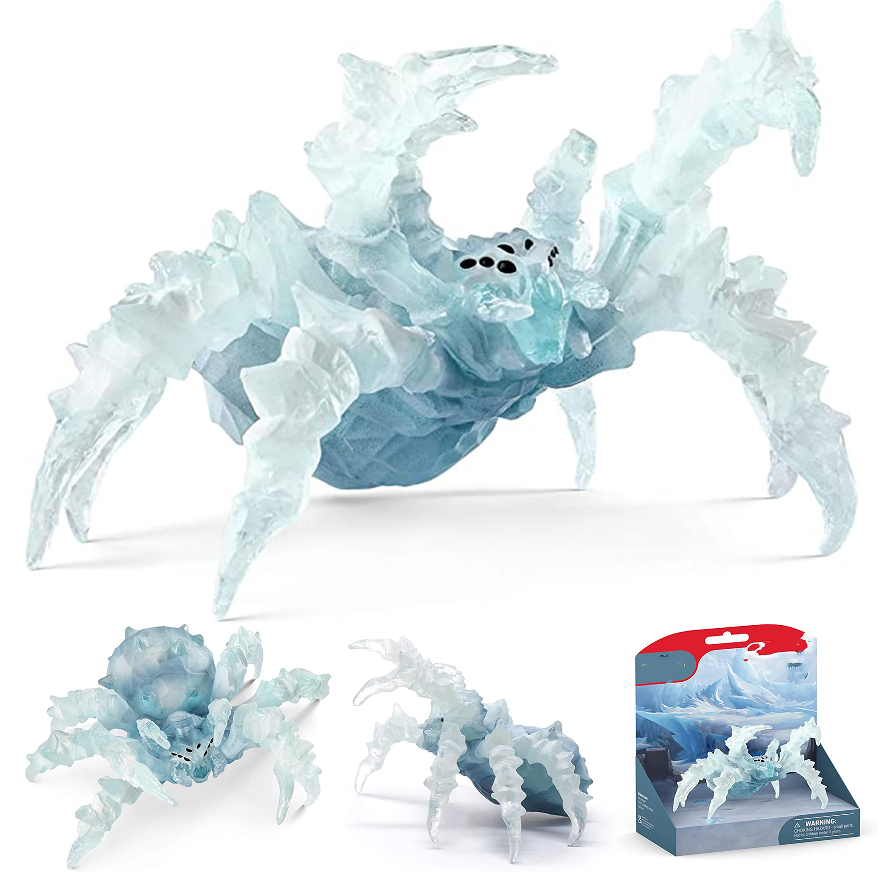  6.1 x 6.1 x 7.1 Inches Ice Spider Action Figure Toys