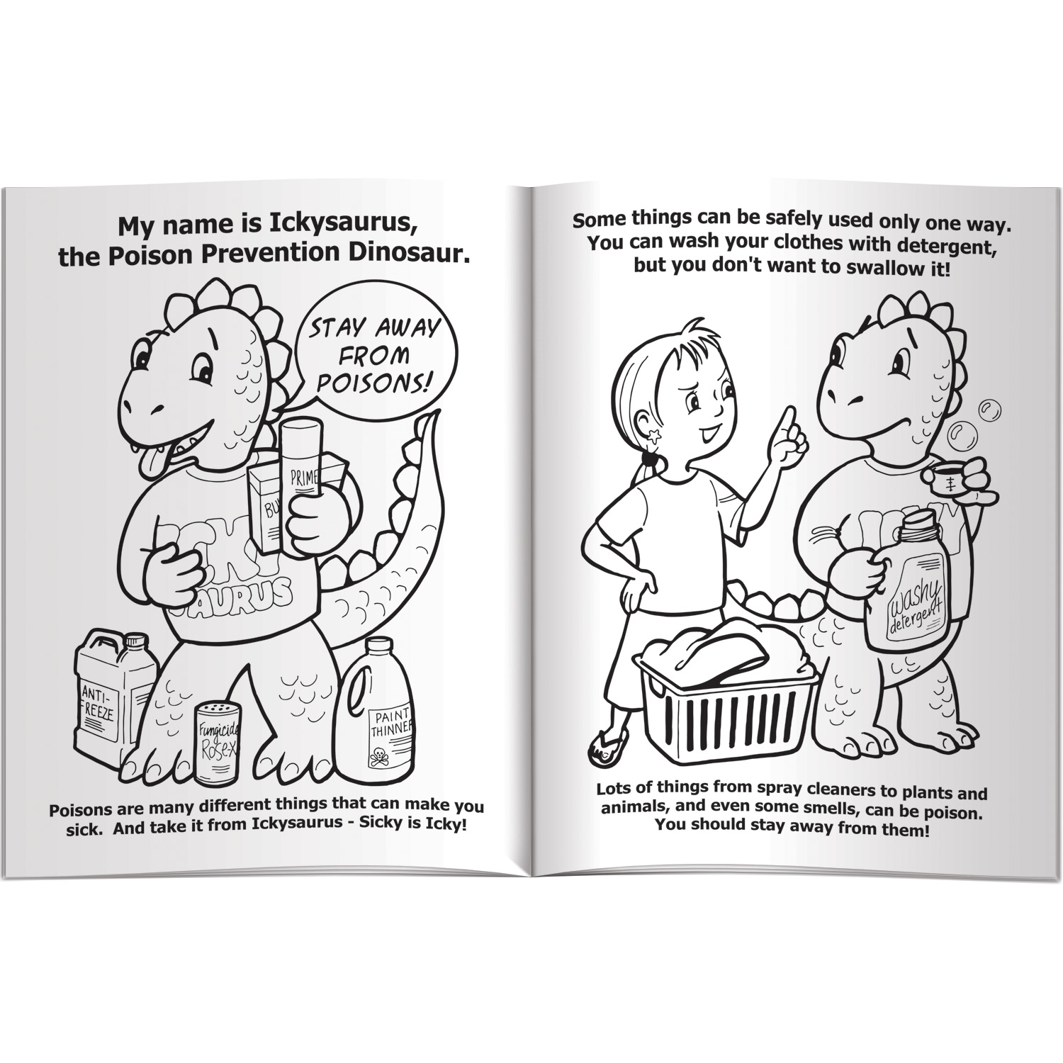 Coloring Book - Poison Prevention Dinosaur 4