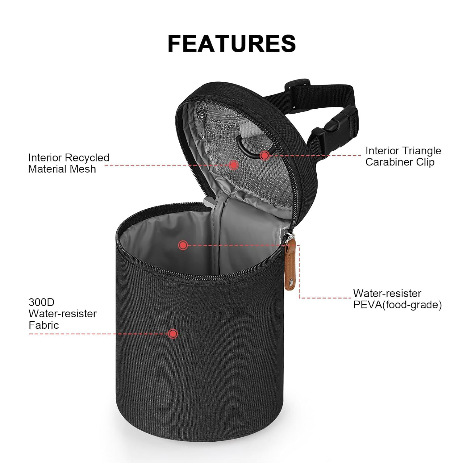Oxford Cloth Double Zipper Baby Bottle Insulation Bag 6